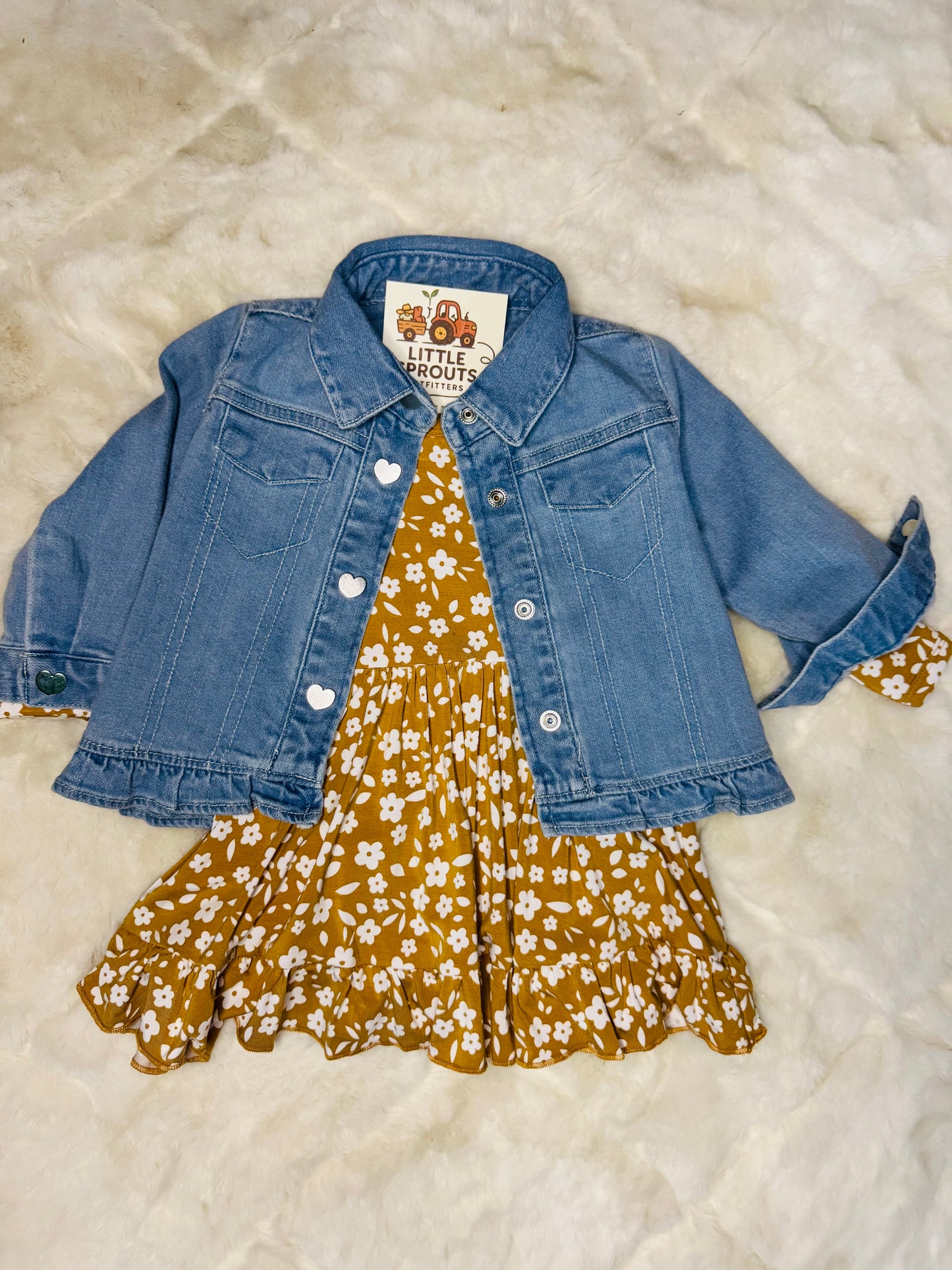 Ruffle Denim Jacket