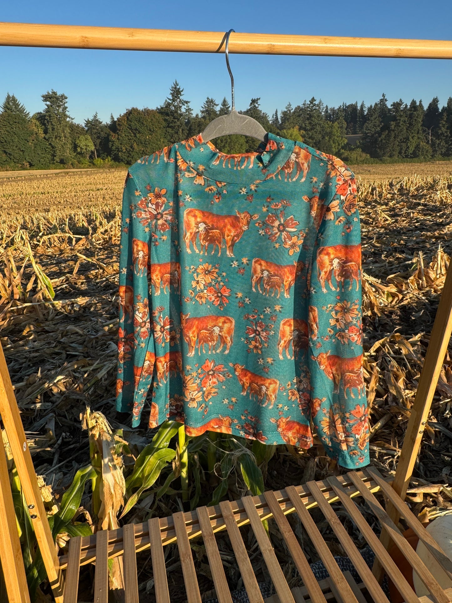 Cow Mesh Long Sleeve