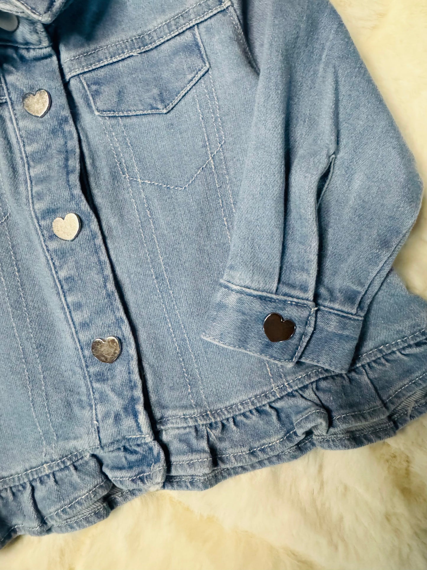 Ruffle Denim Jacket