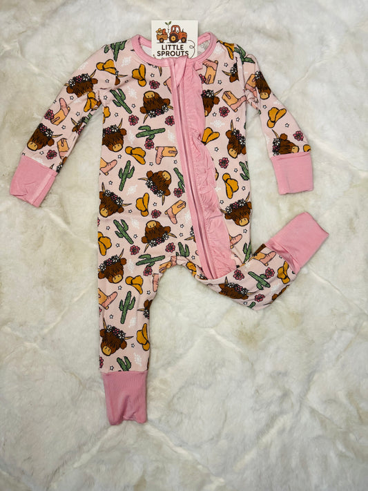 Pink Highlander Zip Pajamas