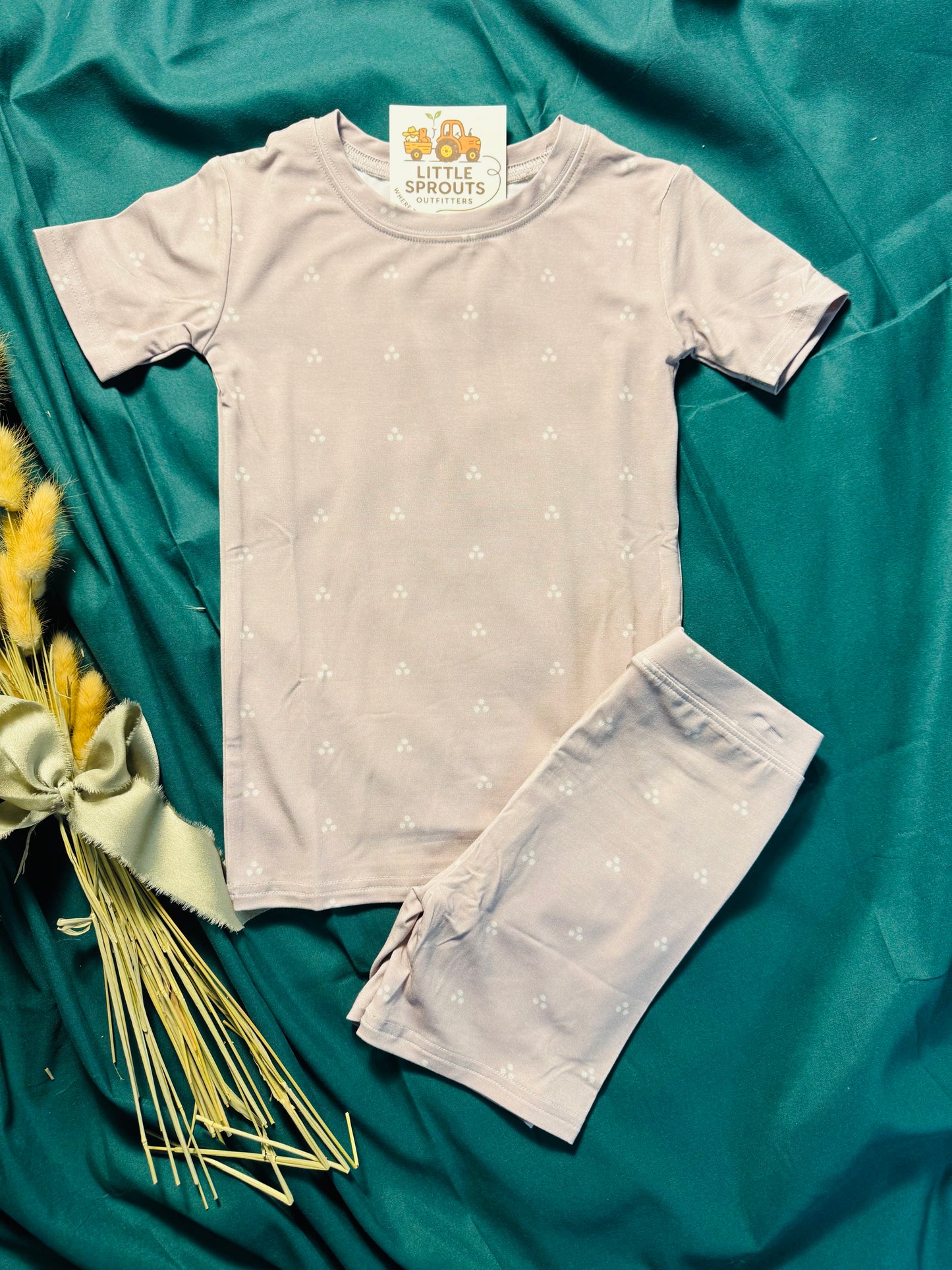 Petal Dot Bamboo 2pc Shortie Pajama