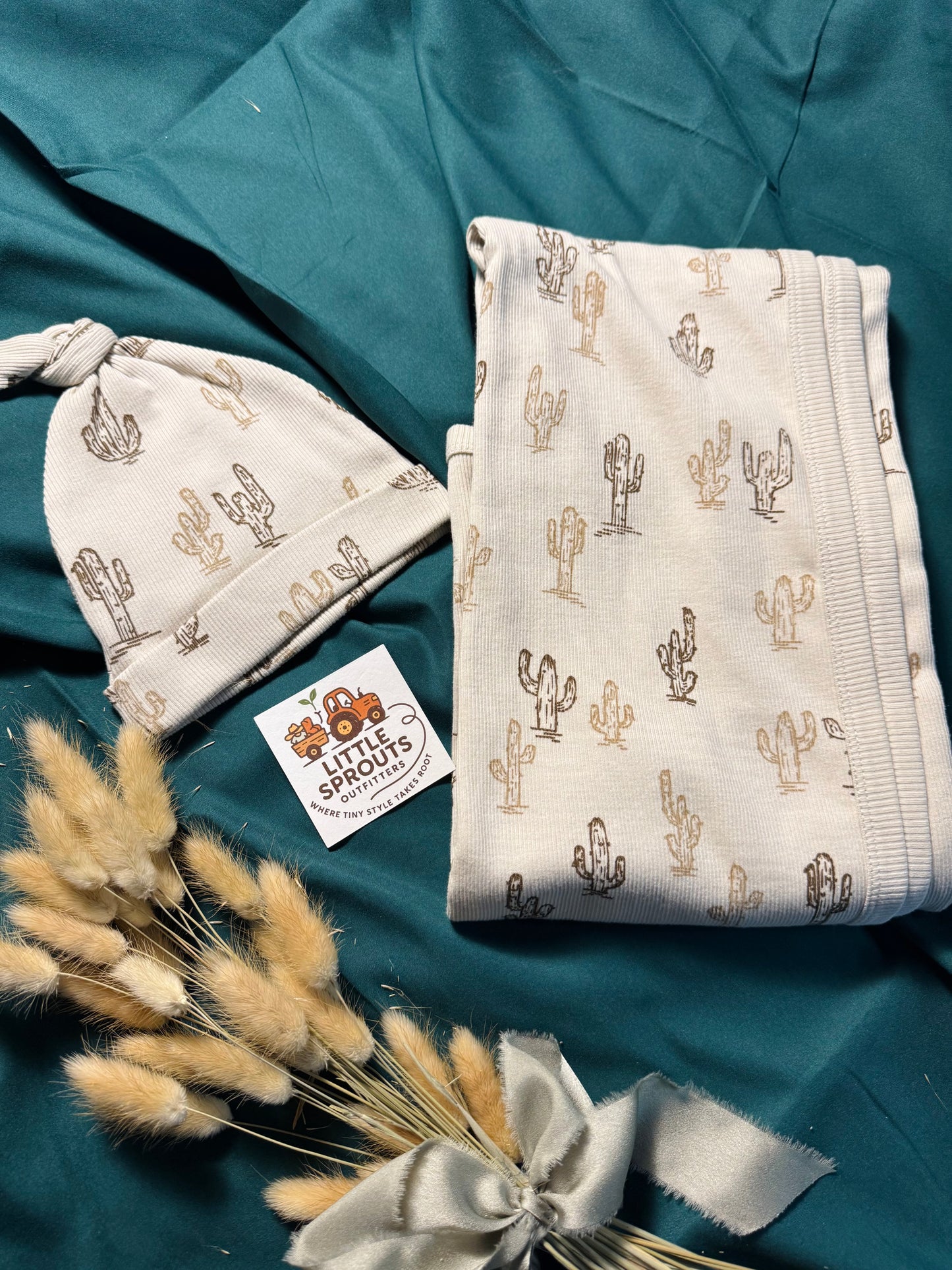 Cactus Swaddle & Hat Set