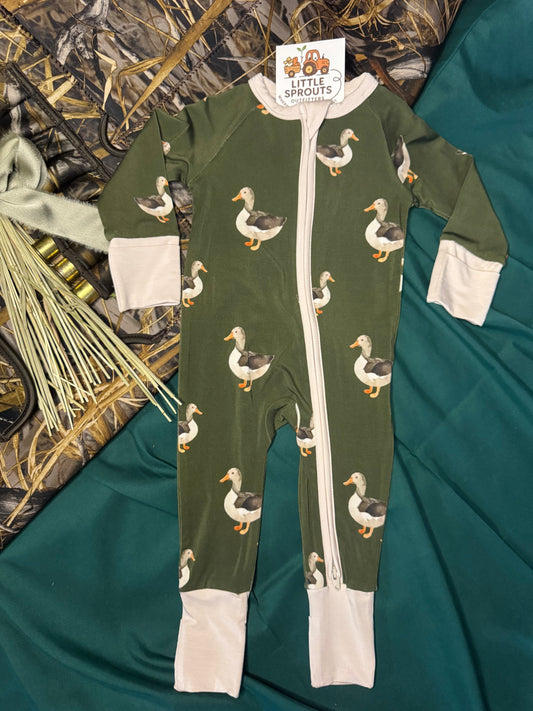 Mallard Duck Zip Pajama