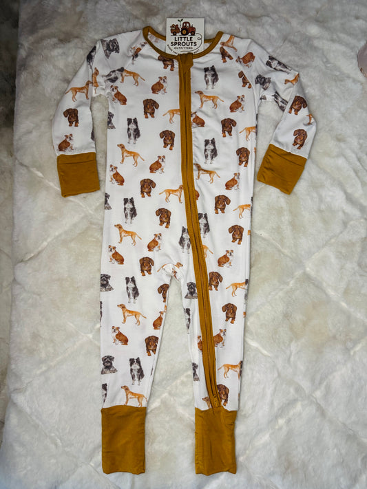 Woof Dog Zipper Pajamas