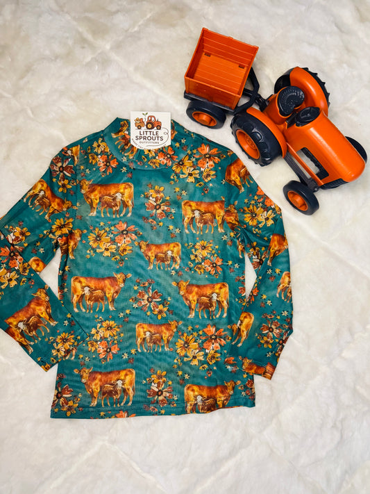 Cow Mesh Long Sleeve