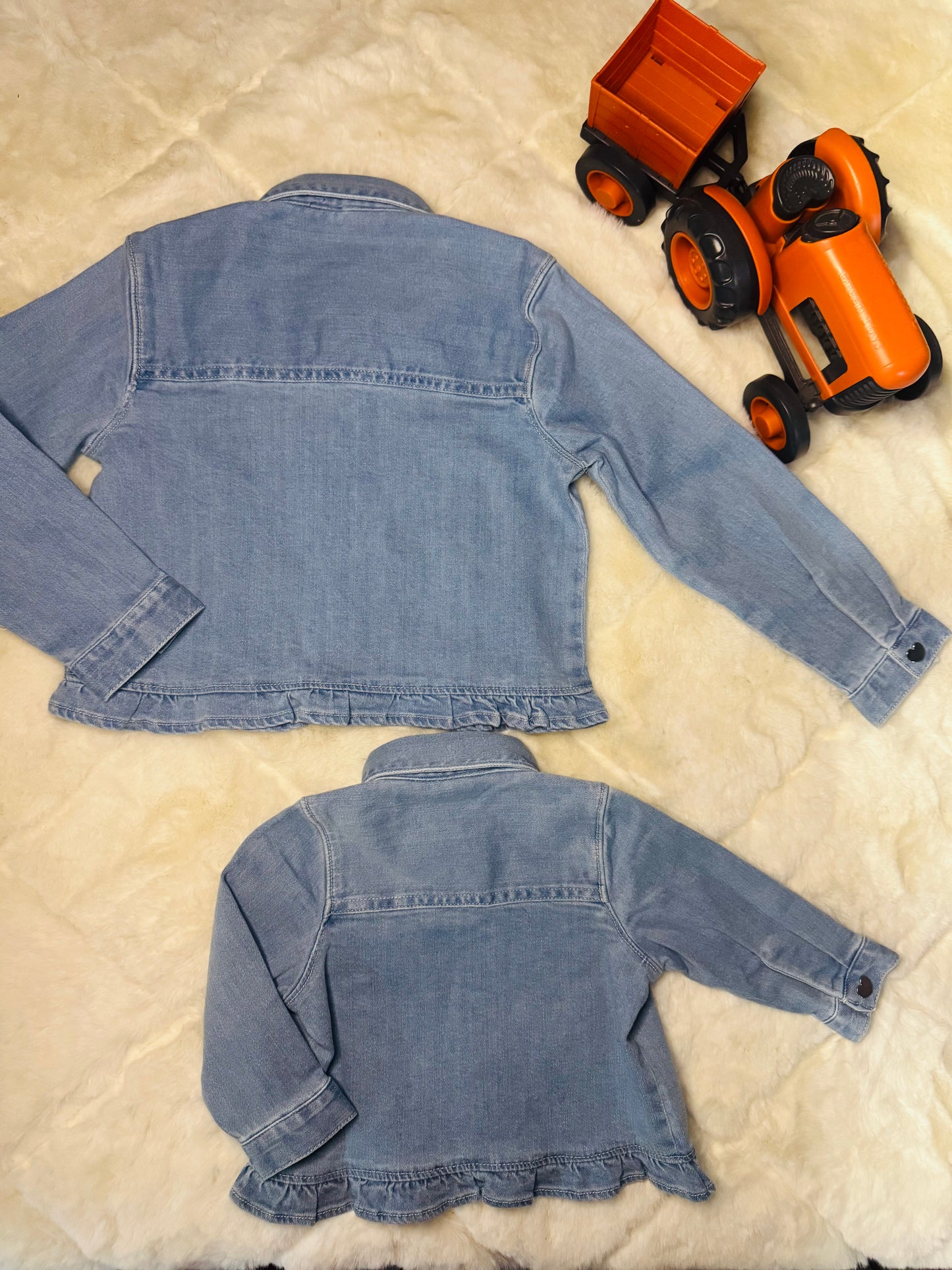 Ruffle Denim Jacket
