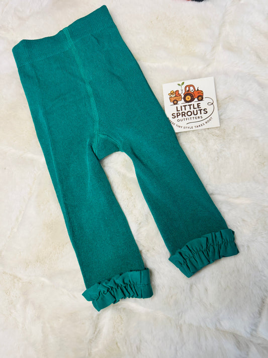 Emerald Ruffle Tights