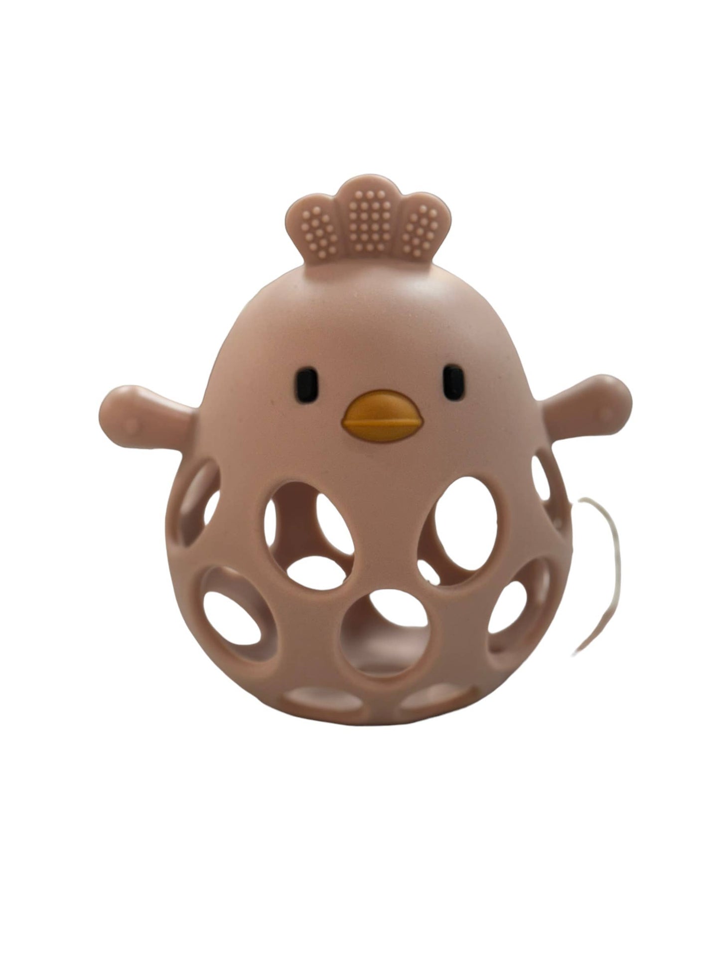 Chicken Silicone Teether | Yellow & Pink