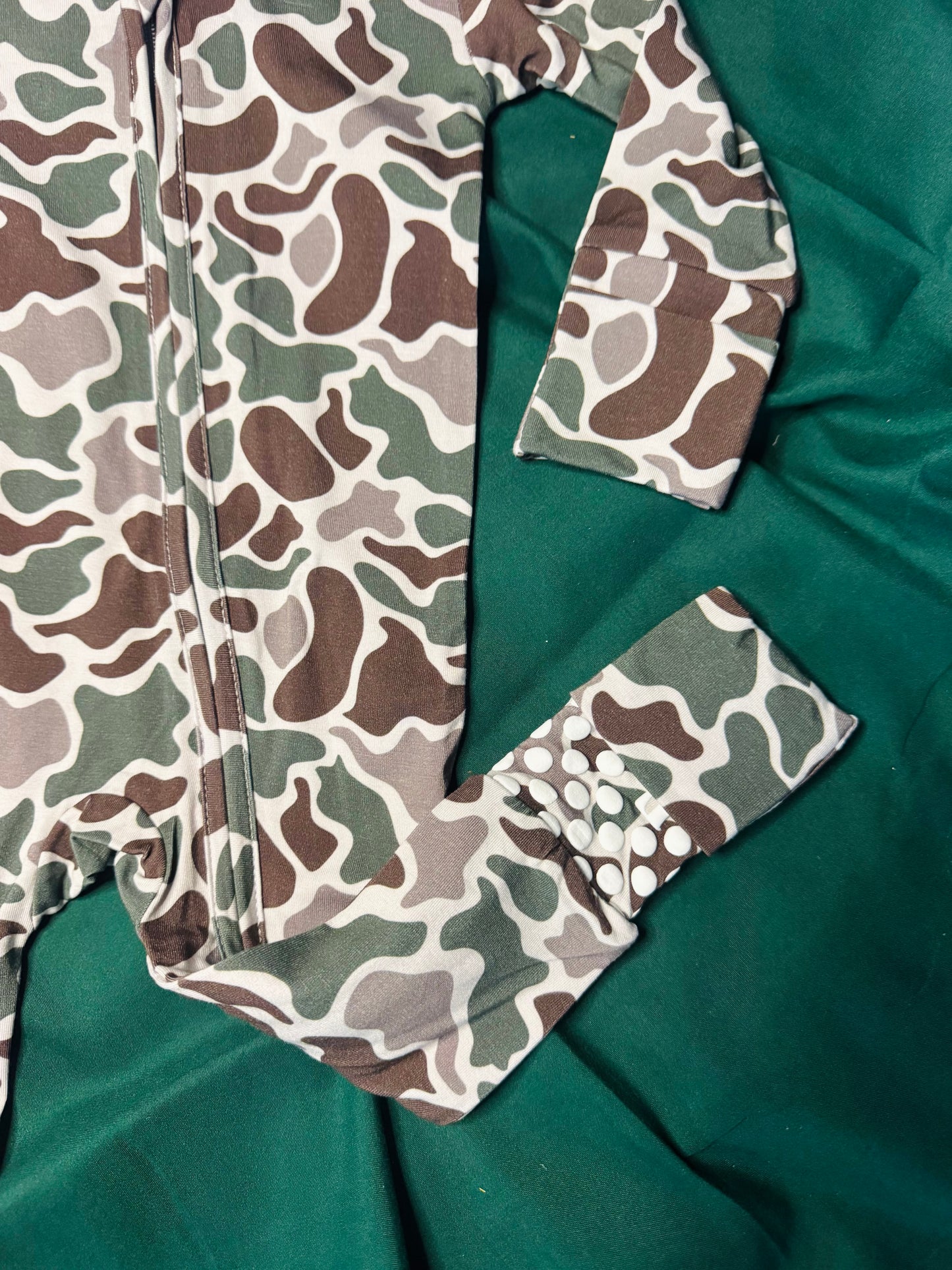 Duck Call Camo Zip Romper