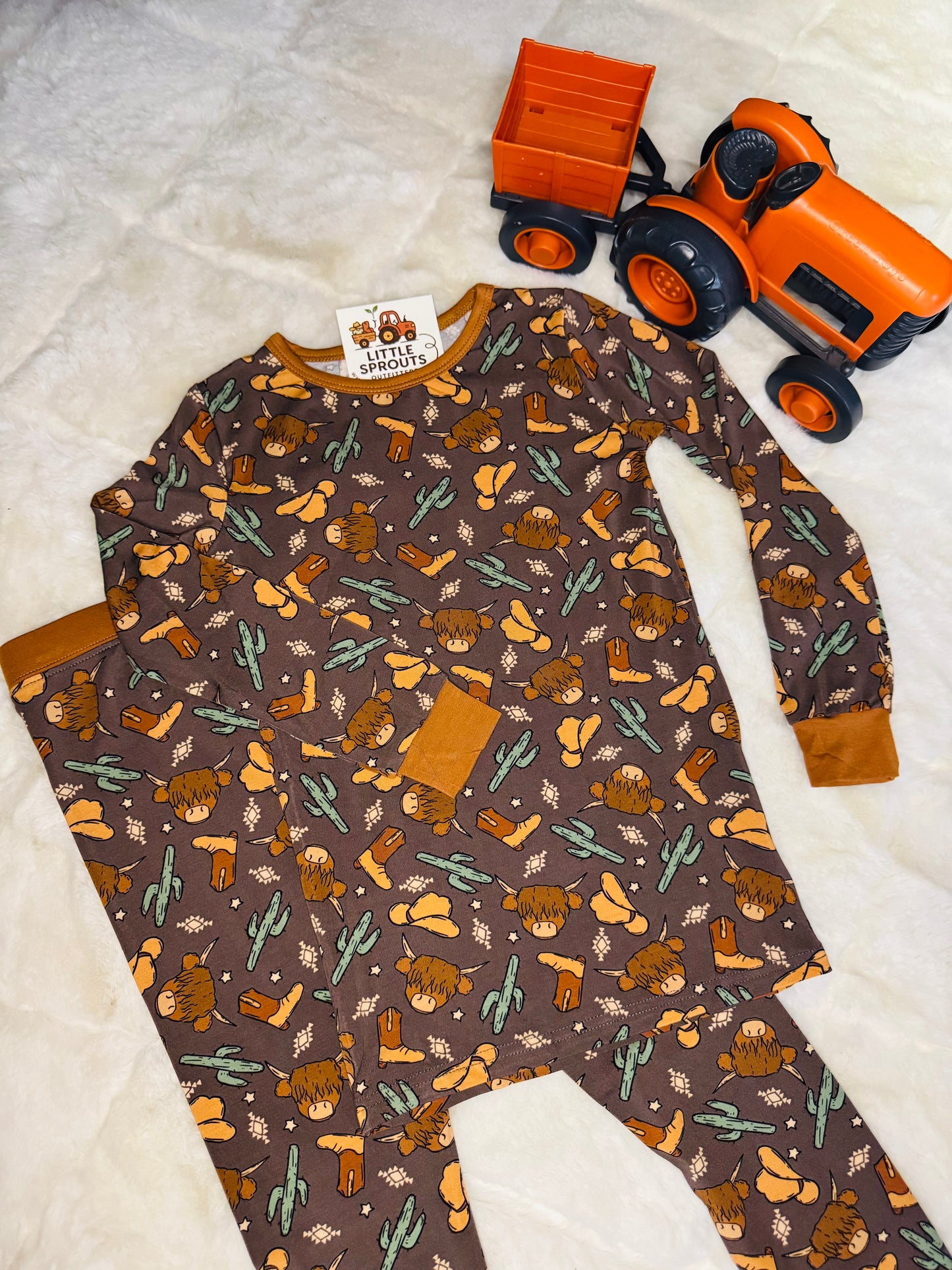 Brown Highlander Pajama Set