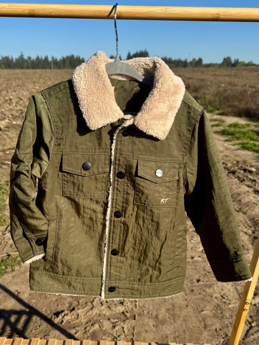 Olive + Sherpa Jacket