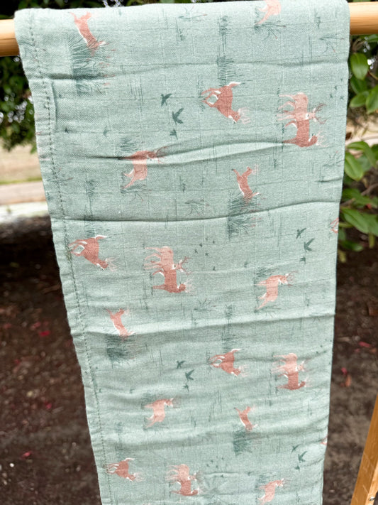 Woodland Buck Muslin Swaddle | 47x47