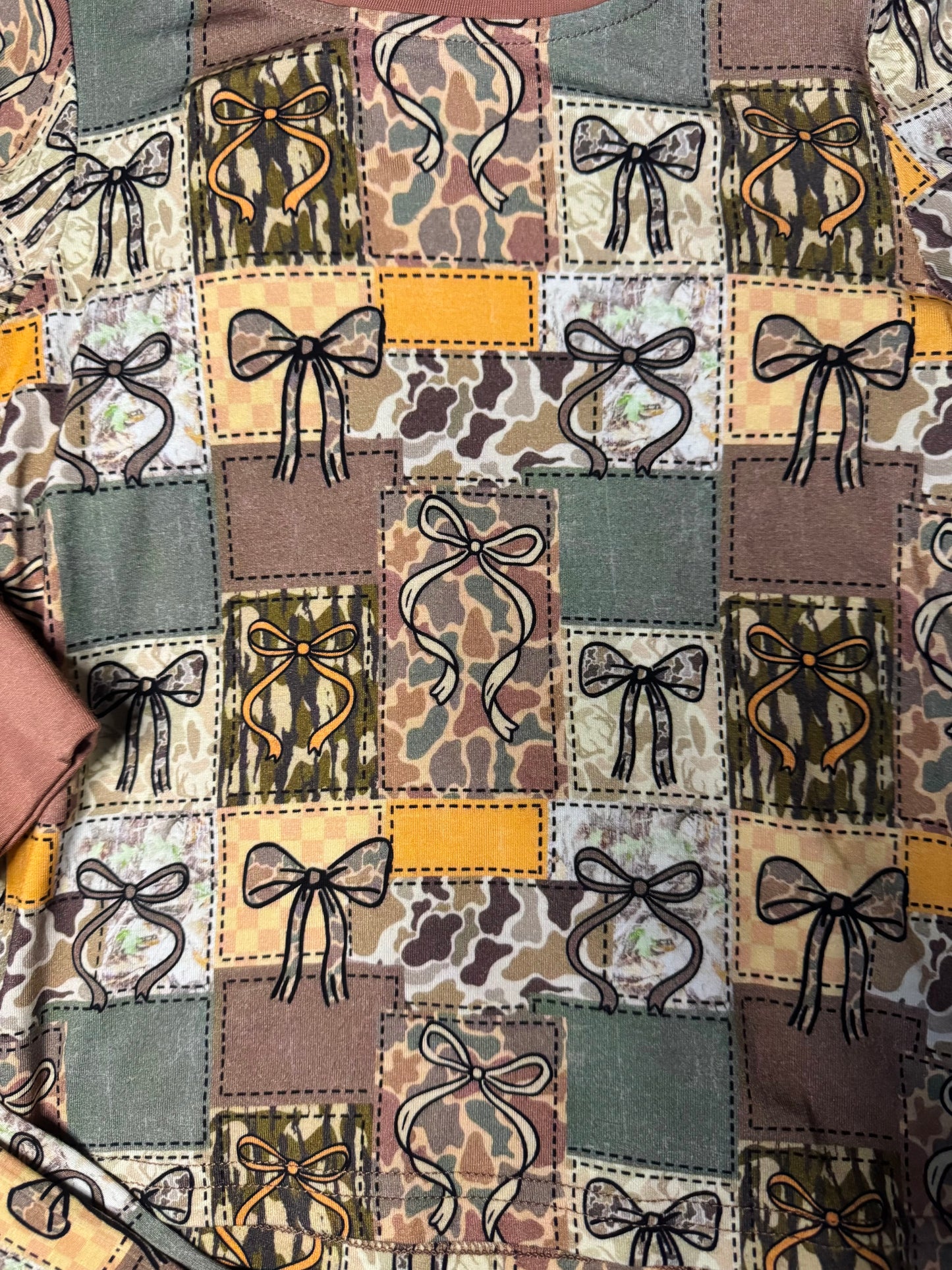 Camo Bows 2pc Pajama Set