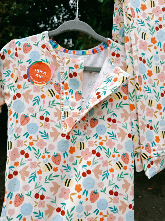 Honey Bee Blossom Magnetic 2pc Pajama Set | Girls