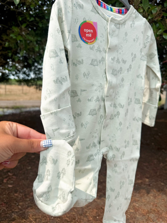 Base Camp Buddies Organic Cotton Magnetic Footie | Boys