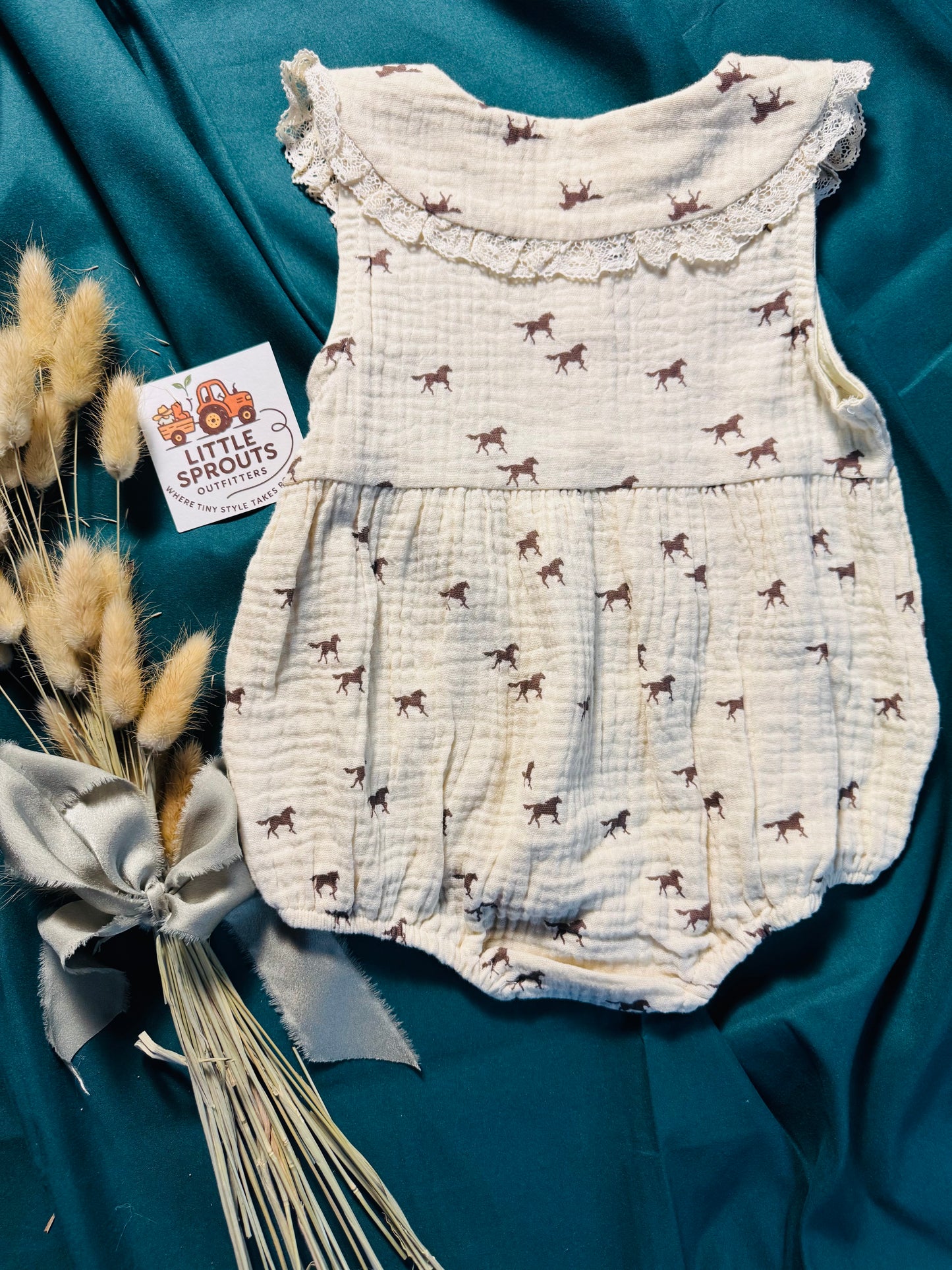 Wild Horse Muslin Romper | Girls