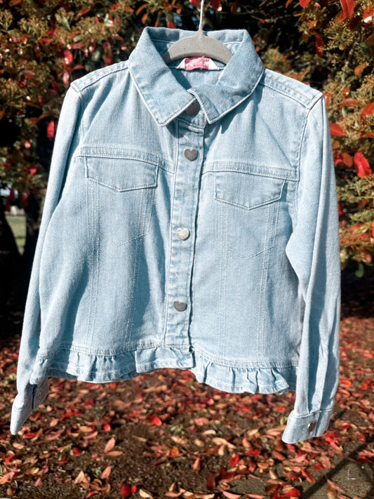Ruffle Denim Jacket