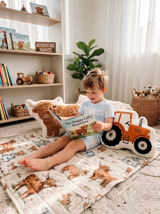 Blue Sky Check 2pc Shortie Pajama