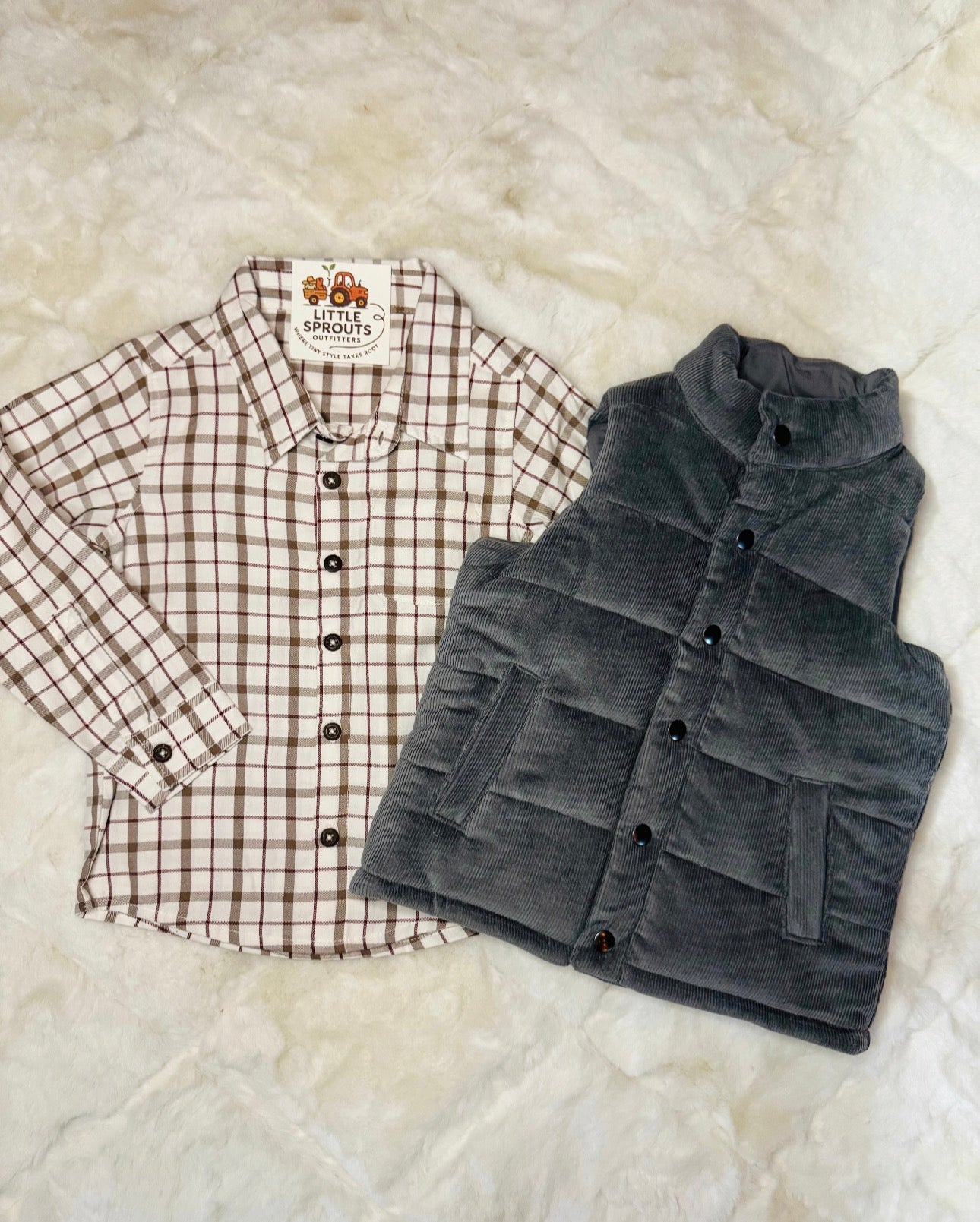 Toddler Boys Plaid & Vest Bundle | Sizes 2T–5T