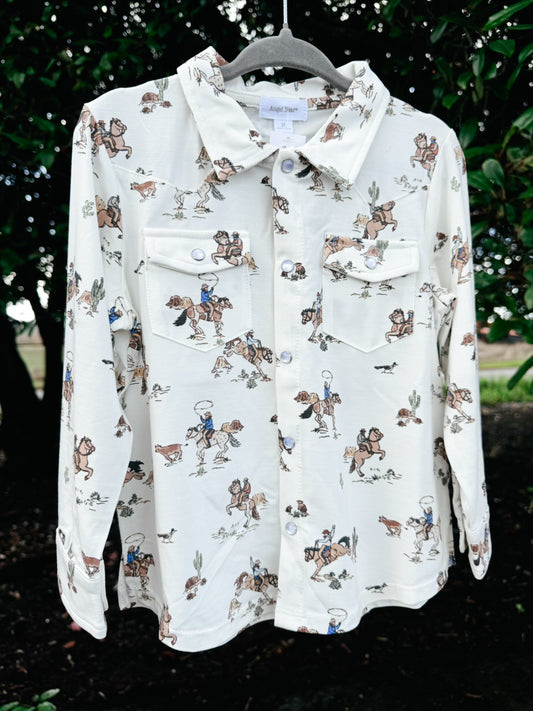 Horse Wrangler Willie Pearl Snap Shirt | Boys