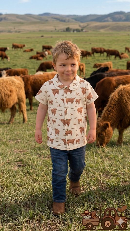 Highland Cow Snap Tee