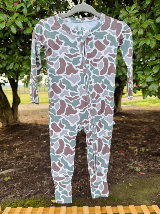 Duck Call Camo Zip Romper