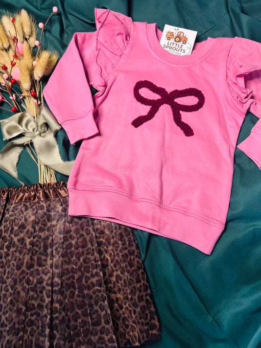 Ruffle Bow Long Sleeve