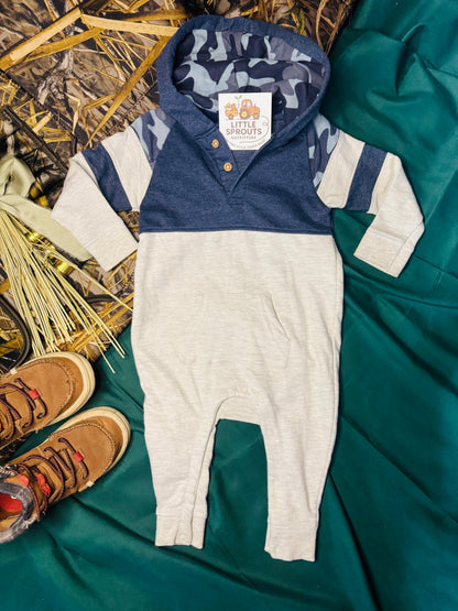Camo Henley Romper