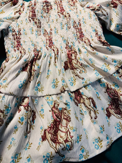 Wildflower Western Smocked Top | Girls