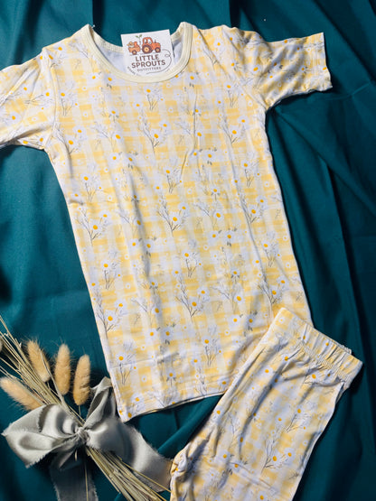 Yellow Daisy Bamboo 2pc Set | Girls
