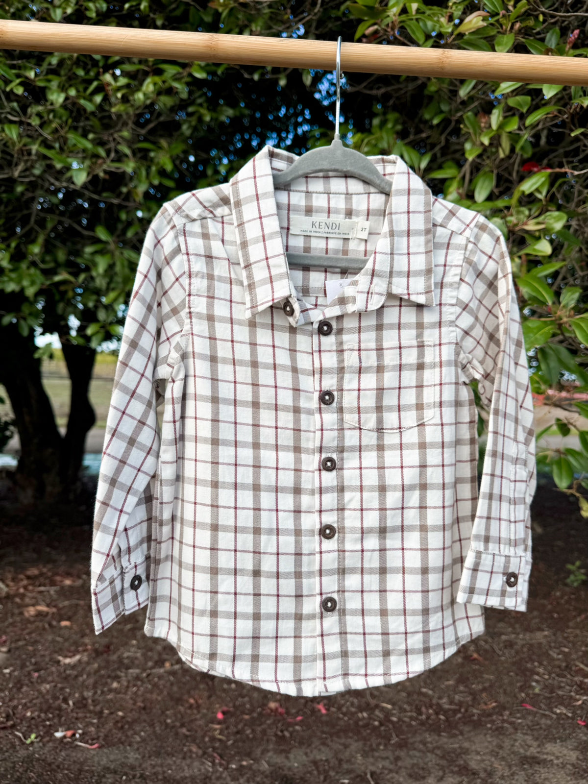 Poplin Plaid Shirt | Boys