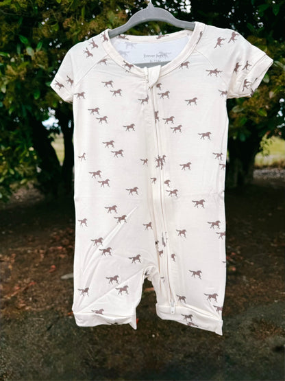 Wild Horses Shortie Bamboo Romper