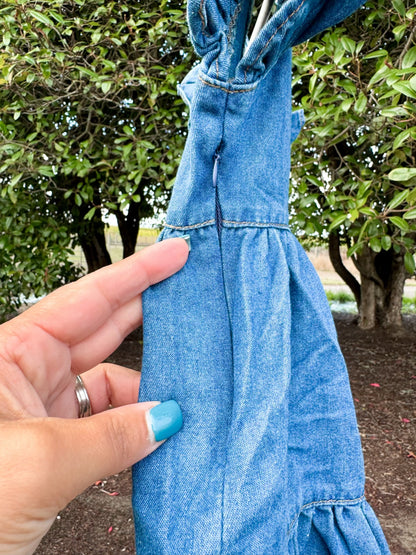 Denim Ruffle Dress | Girls
