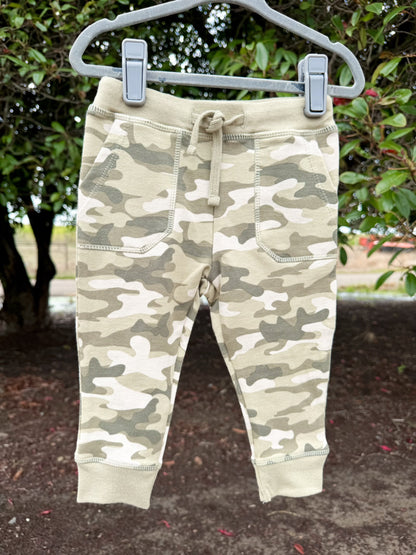 Organic French Terry Camo Jogger Pants | Boys