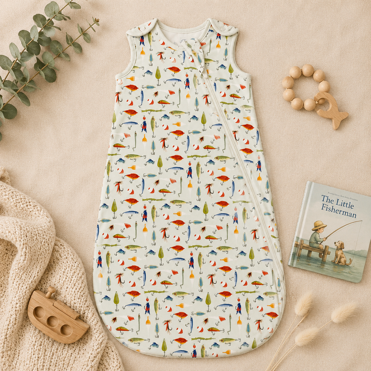 Gone Fishing Bamboo Sleep Sack | 1.0 TOG