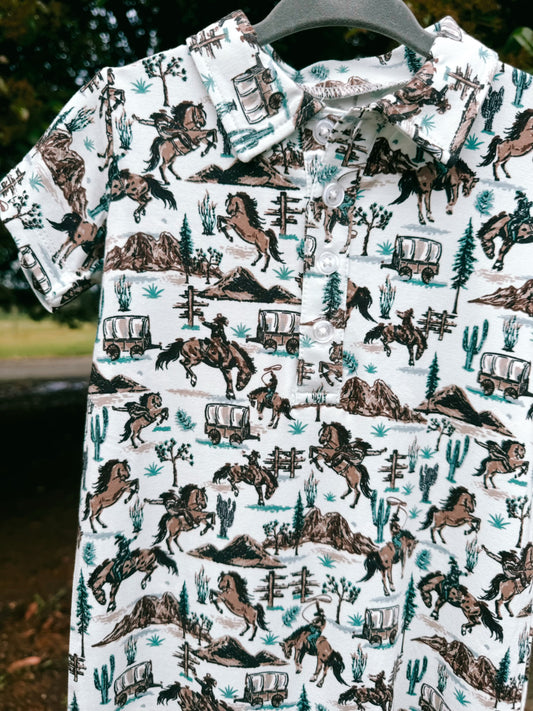Dusty Ridge Bamboo Romper | Boys