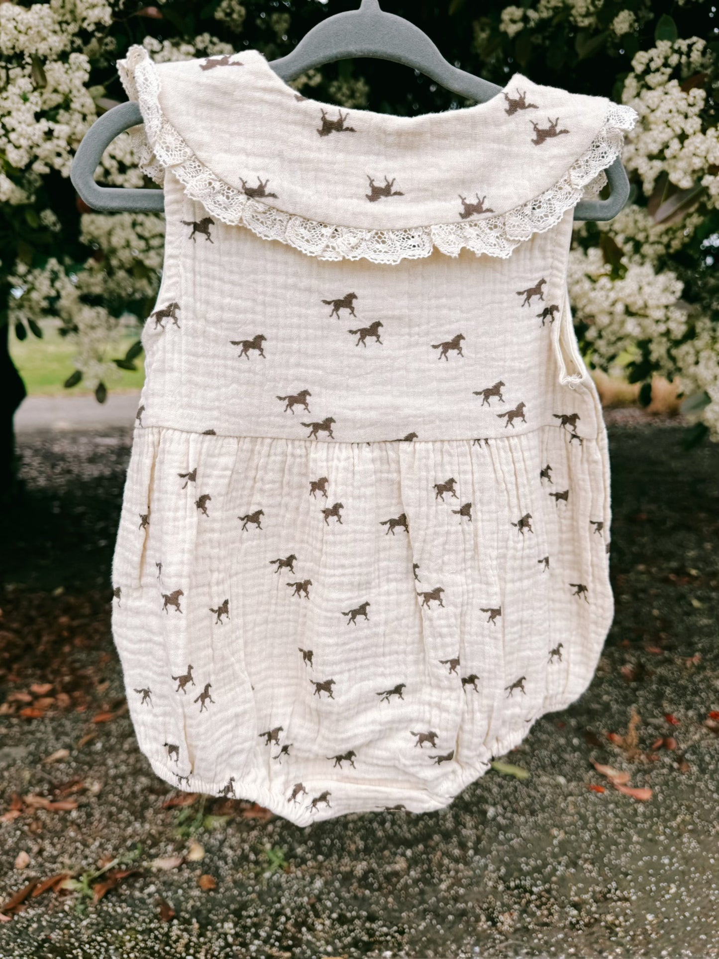Wild Horse Muslin Romper | Girls