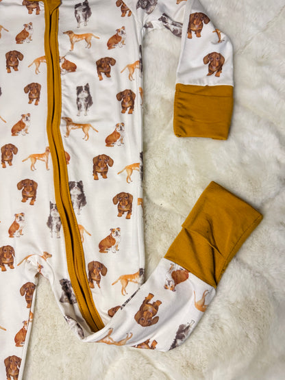 Woof Dog Zipper Pajamas