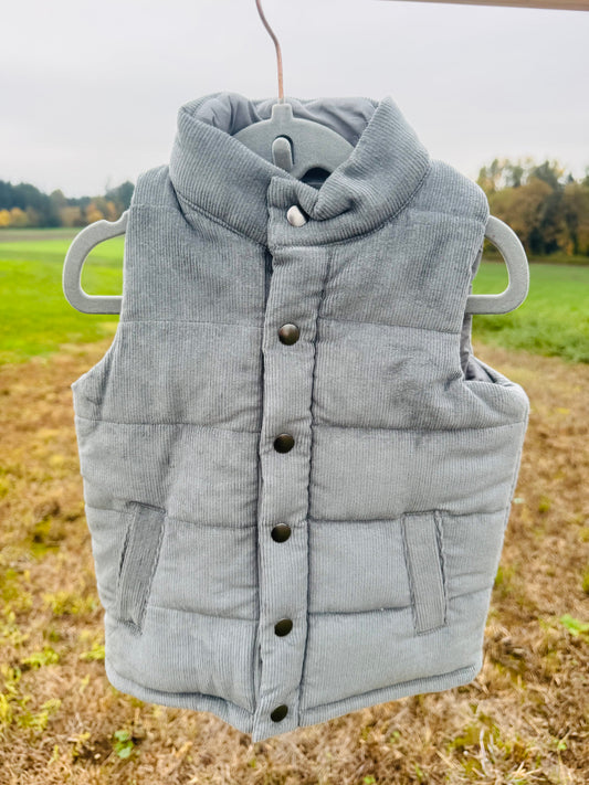 Corduroy Snap Vest