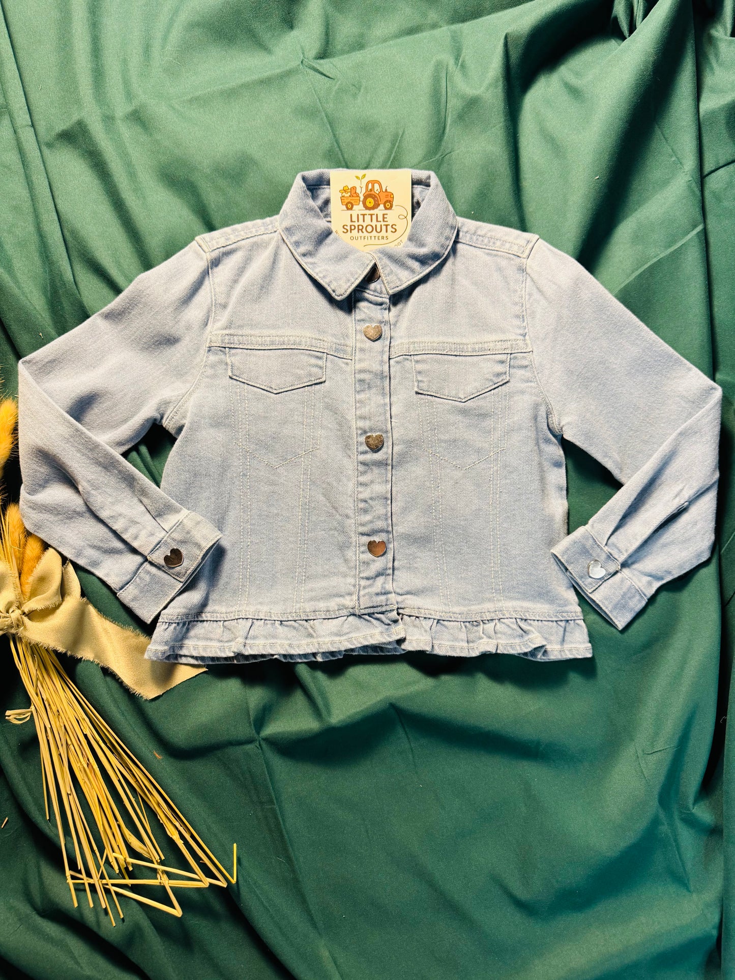 Ruffle Denim Jacket