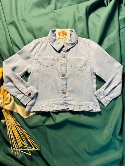 Ruffle Denim Jacket