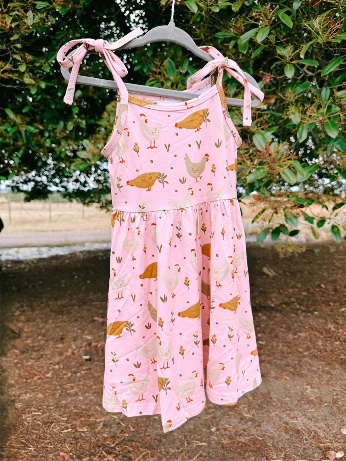 Pink Cottage Chicken Dress | Girls