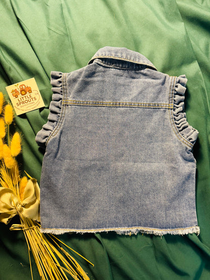 Stars & Stripes Denim Vest | Girls