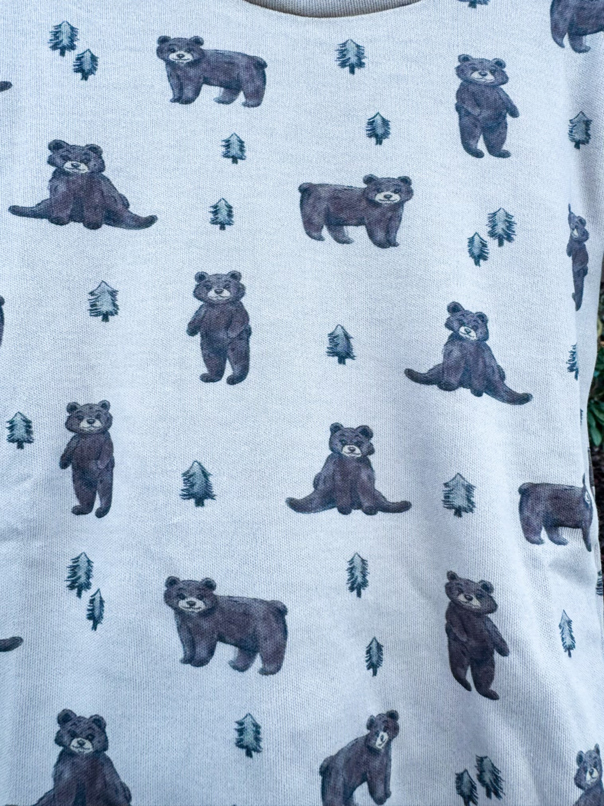 Black Bear Organic Cotton Zip Pajamas