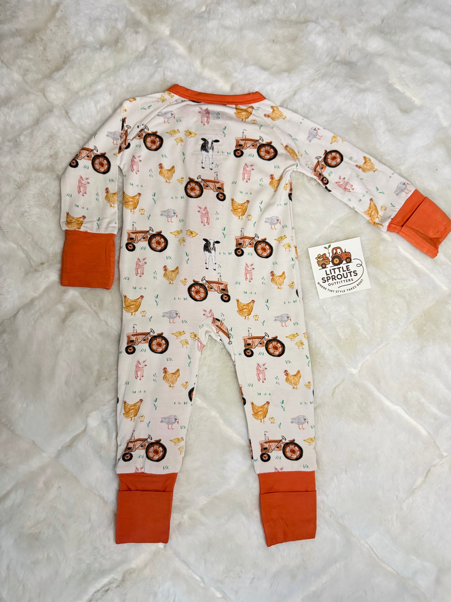 Farm Friends Zip Pajama