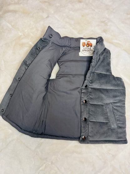 Corduroy Snap Vest