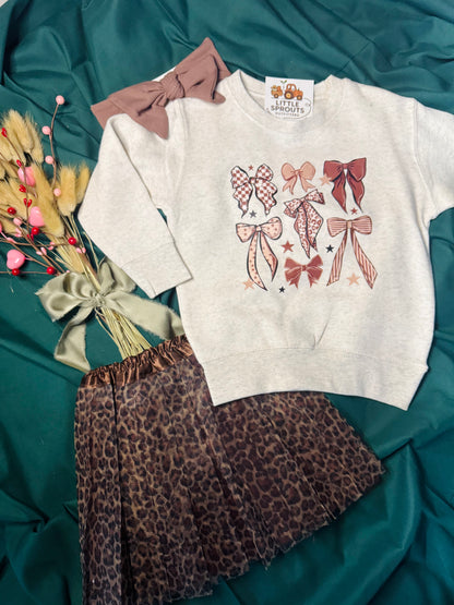 Brown Bow Crewneck