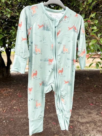 Woodland Buck Bamboo Zip Romper