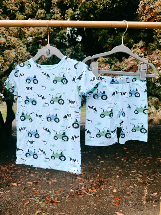 Farmer Blue Bamboo 2pc Pajama Set