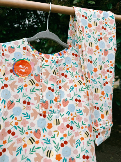 Honey Bee Blossom Magnetic 2pc Pajama Set | Girls